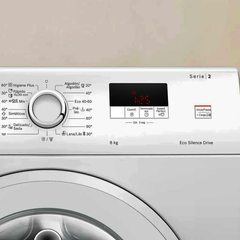 Lavadora Bosch WGE03200EP - 8 kg, Motor EcoSilence, Dosificación Automática, Eficiencia A