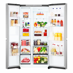 Frigorífico Americano LG GSBC40PYPE Inox - Puertas francesas, Compresor Inverter y Dispensador de Hielo/Agua