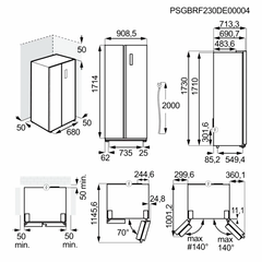 Frigorífico Americano AEG ORX9V351DU Inox - 572 L, No Frost, Eficiencia D y bajo ruido