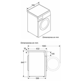 Lavadora Balay 3TS384XT - 8 kg, Motor con 10 años de garantía, Eficiencia A