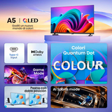 TV Hisense 40A5NQ QLED 4K de 40" - Televisor UHD, 100% Quantum Dot Color, Smart TV