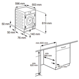 Lavasecadora integrable AEG LWN8E8636F - 8 kg de lavado, 4 kg de secado, 1600 r.p.m.