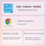 Lenovo IdeaPad 3i Chromebook - Ordenador portátil de 15.6" FHD, Intel Celeron N4500, 8GB RAM, 64GB eMMC