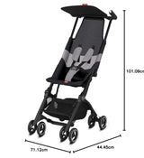gb Pockit Air All Terrain - Silla de paseo de viaje ultracompacta y ligera con tejido transpirable negro