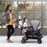 Baby Trend Sit N' Stand Ultra - Silla de paseo doble para dos niños en niebla matutina