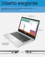HP Chromebook 14 - Ordenador portátil de 14" HD, Intel Celeron N4120, 4GB RAM, 64GB eMMC
