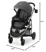 Graco Modes Pramette - Cochecito de bebé convertible y reversible, color auténtico