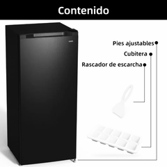 Congelador Vertical Chiq - 145 L, 5 Cajones, Puerta Reversible y Eficiencia E