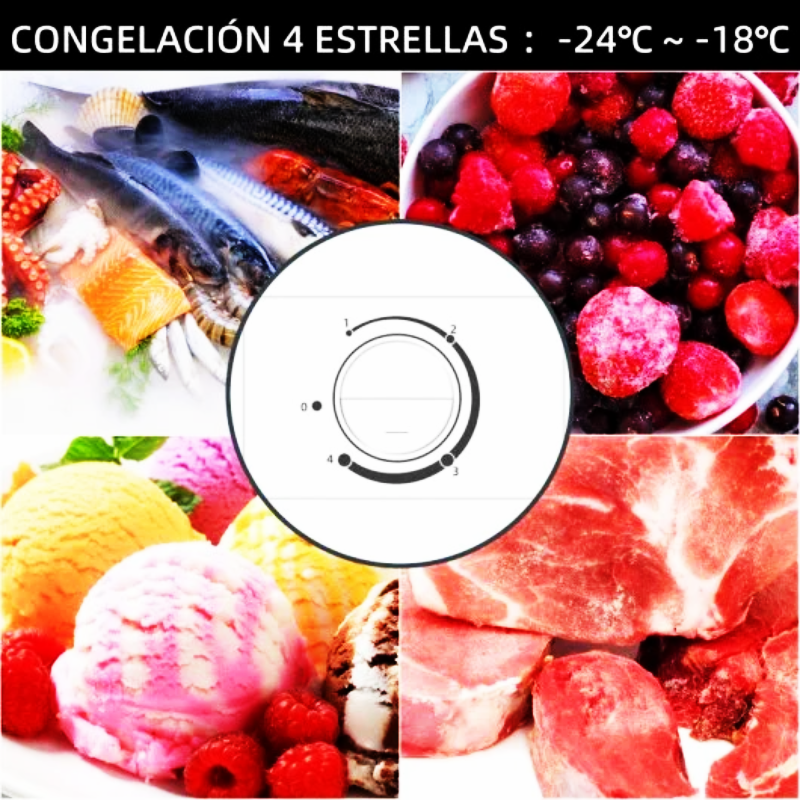 Congelador Vertical Chiq - 145 L, 5 Cajones, Puerta Reversible y Eficiencia E