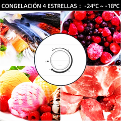 Congelador Vertical Chiq - 145 L, 5 Cajones, Puerta Reversible y Eficiencia E