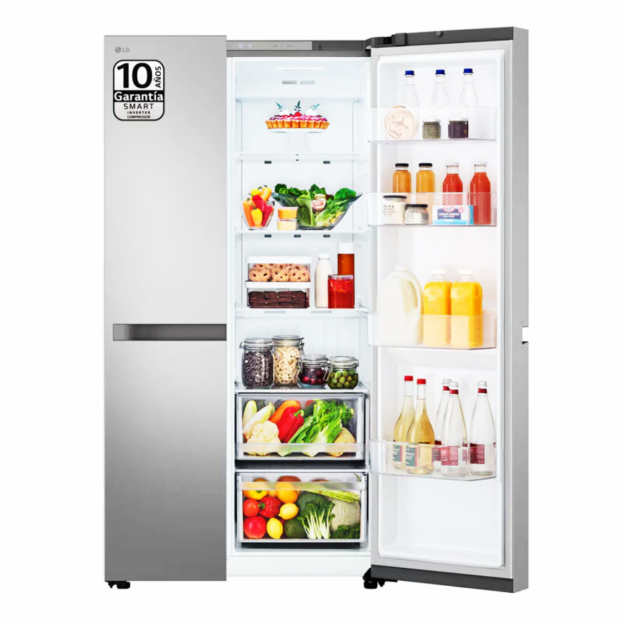 Frigorífico Americano LG GSBC40PYPE Inox - Puertas francesas, Compresor Inverter y Dispensador de Hielo/Agua