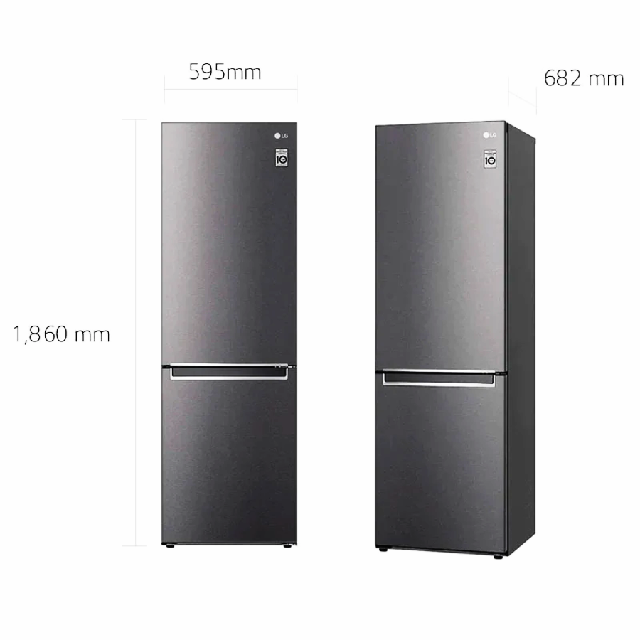 Frigorífico Combi LG GBP61DSPGN Inox - 341 L, NatureFRESH™, DoorCooling+™ y Smart Diagnosis