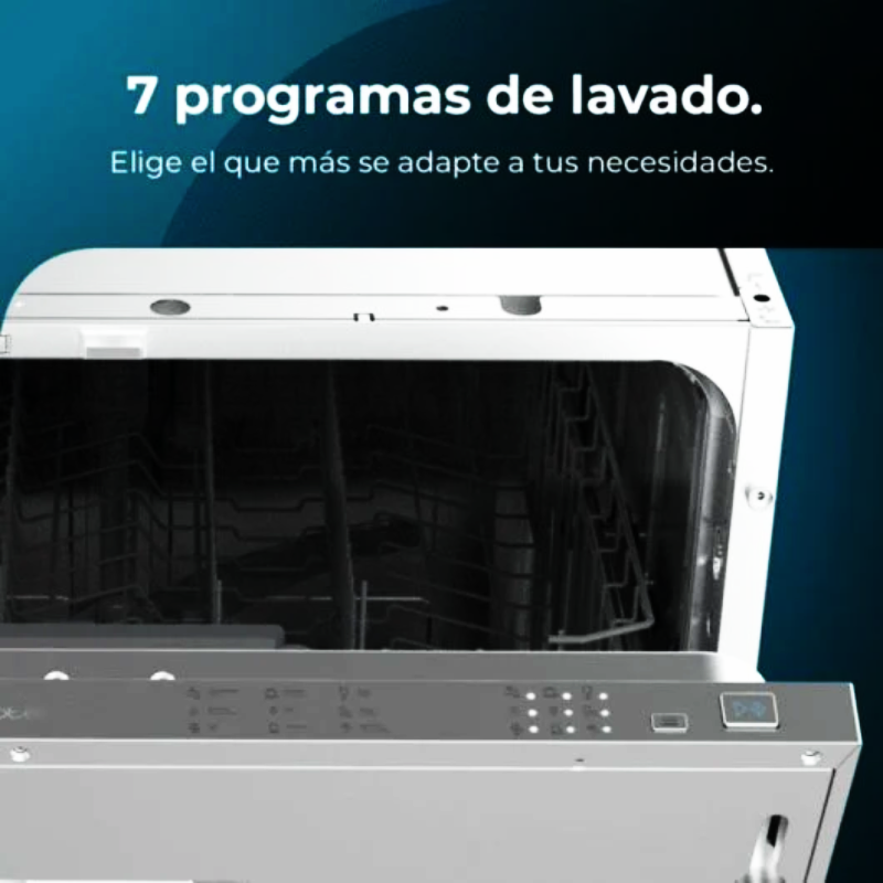 Lavavajillas integrable Cecotec Bolero Aguazero 6100 Full-BI E - 12 cubiertos - 60 cm