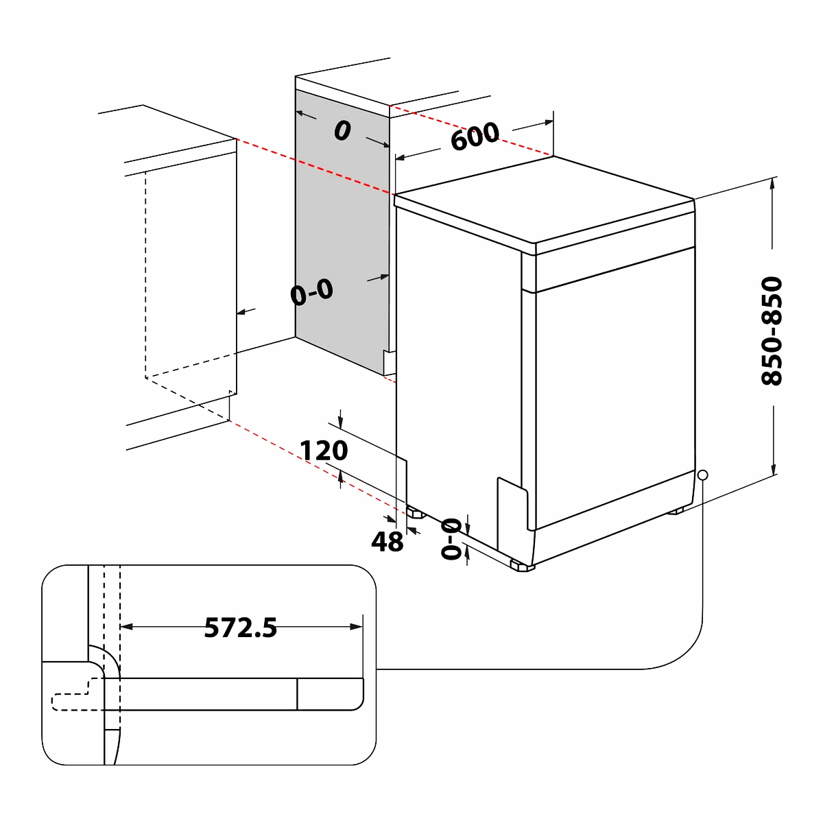 Lavavajillas Whirlpool WFC3C34X - 14 cubiertos - 60 cm - Acero inoxidable