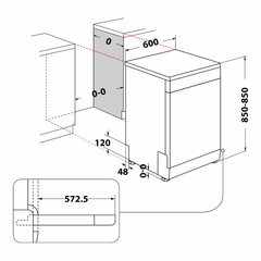 Lavavajillas Whirlpool WFC3C34X - 14 cubiertos - 60 cm - Acero inoxidable