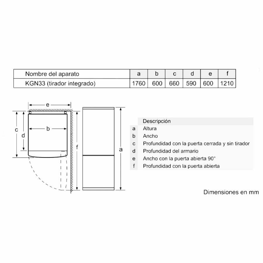 Frigorífico Combi Bosch KGN33NLEB Inox - 286 L, No Frost, VitaFresh y Modo Eco