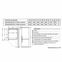 Frigorífico Combi Balay 3KFD763GI - 203 cm, No Frost, 36 dB y Eficiencia D
