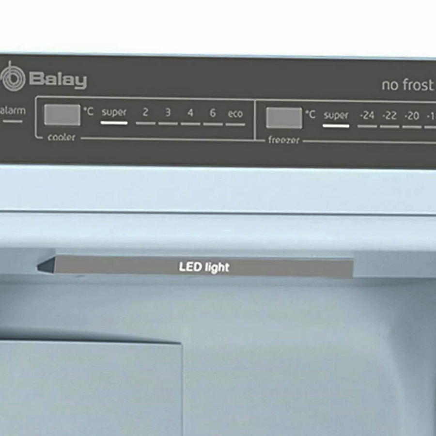 Frigorífico Combi Balay 3KFD763GI - 203 cm, No Frost, 36 dB y Eficiencia D