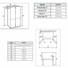 Frigorífico Americano Samsung RF59C700EB1/ES Negro - Twin Cooling Plus, No Frost y Dispensador de Hielo/Agua