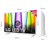 TV LG 32LQ63806LC LED de 32" - Televisor HD, Smart TV con ThinQ AI, color blanco
