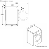 Lavadora Bosch WUU28T68ES - 9 kg, Motor EcoSilence, Eficiencia A, Tambor VarioDrum