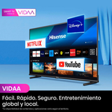 TV Hisense 40A5NQ QLED 4K de 40" - Televisor UHD, 100% Quantum Dot Color, Smart TV