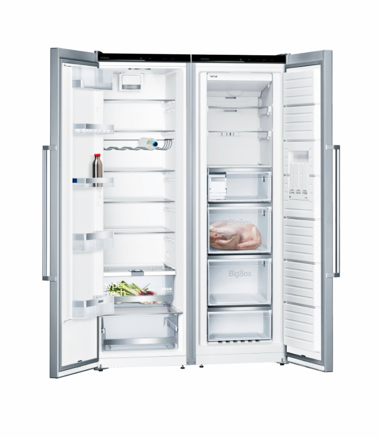 Frigorífico Side by Side Siemens KA95NAIEQ Inox - 346 L, No Frost, Súper Congelación/Refrigeración y Dispensador de Hielo/Agua