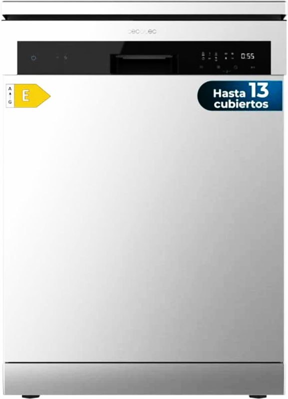 Lavavajillas Cecotec Bolero Aguazero 6100 Inox E - 13 cubiertos - Acero inoxidable
