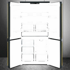 Frigorífico Americano Smeg FQ60CAO6 Gris Antracita - 572 L, No Frost, 37 dB y Diseño Colonial